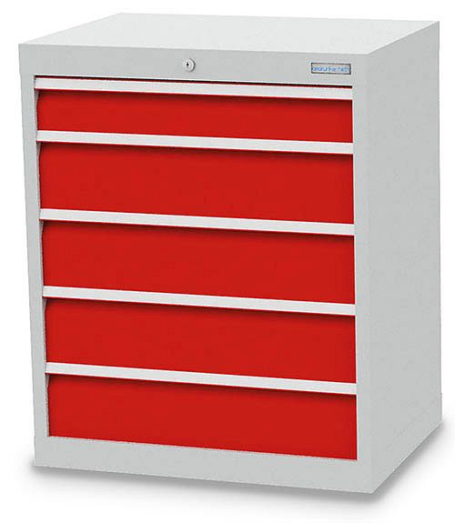 Armoire à tiroirs Bedrunka+Hirth, profondeur 500 mm, R 24-16, nombre de tiroirs : 5, dimensions en mm (LxPxH) : 680 x 500 x 819, capacité de charge 50 kg, 68 140