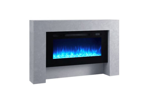 Cheminée électrique RICHEN Hercules, 2000 W, couleur : gris, EF172D-MT172F-CG