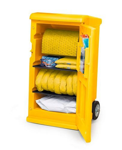 DENSORB Kit d'urgence mobile, classeur en jaune Caddy Medium, spécial, 290-814