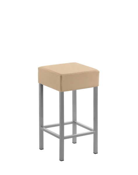 Tabouret Mayer Sitzmöbel , structure argent nacré, assise rembourrée, hauteur d'assise 64 cm, beige, 1113_08_30488