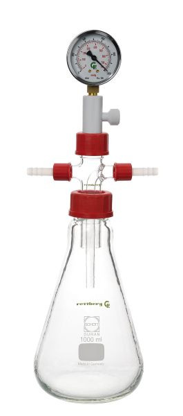 Flacon Rettberg Woulff, 1000 ml, GL 45, revêtement plastique, 127042054