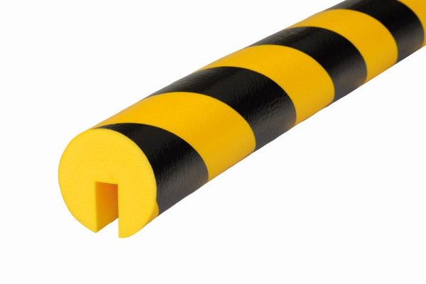 Protection des arêtes Knuffi, profil d'avertissement et de protection type B+, jaune/noir 1, PB-11011