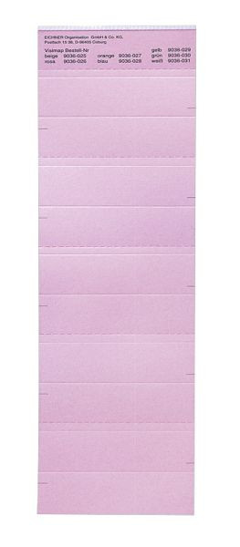 Étiquette Eichner pour la série VISIMAP, rose, UE : 250 pièces, 9036-00026
