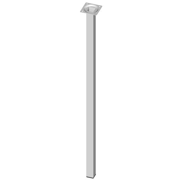 Système d'éléments PIED EN TUBE D'ACIER, LOSE, 25X25, M10, 700 mm, BLANC, UE: 4 PIÈCES, 11101-00055
