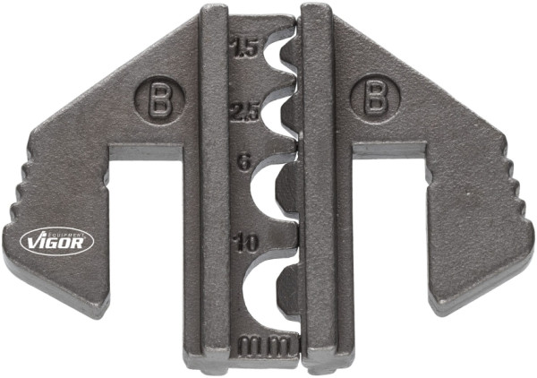 Insert à sertir VIGOR B : pour cosses de câble fermées et non isolées de 1,5, 2,5, 6,0, 10 mm2, V2499-B