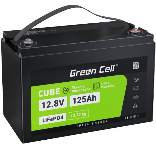 Batterie Green Cell LiFePO4 1600Wh Batterie lithium fer phosphate 125Ah, CAV13