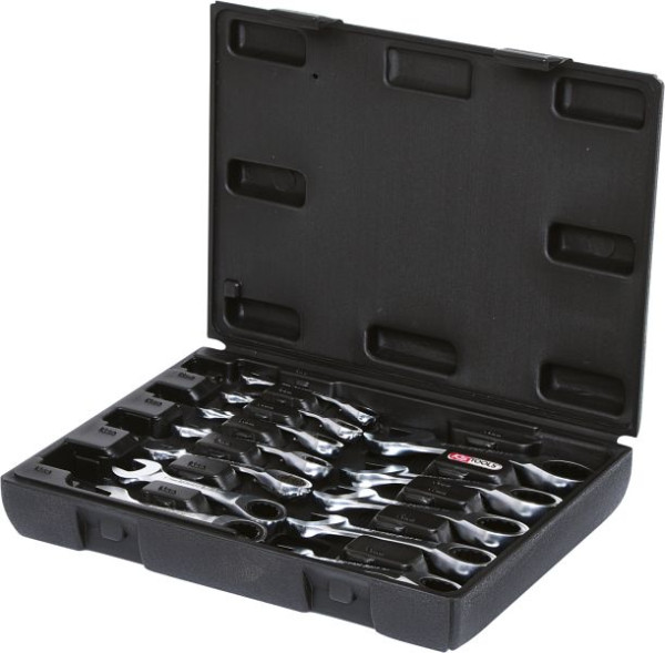 KS Tools GEARplus jeu de clés mixtes à cliquet, courtes, 12 pièces, 503.4652