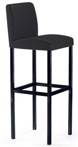 Tabouret de bar Mayer Sitzmöbel , structure noire, coque d'assise rembourrée, hauteur d'assise 81 cm, capacité de charge jusqu'à 150 kg, anthracite, 1164_03_30487