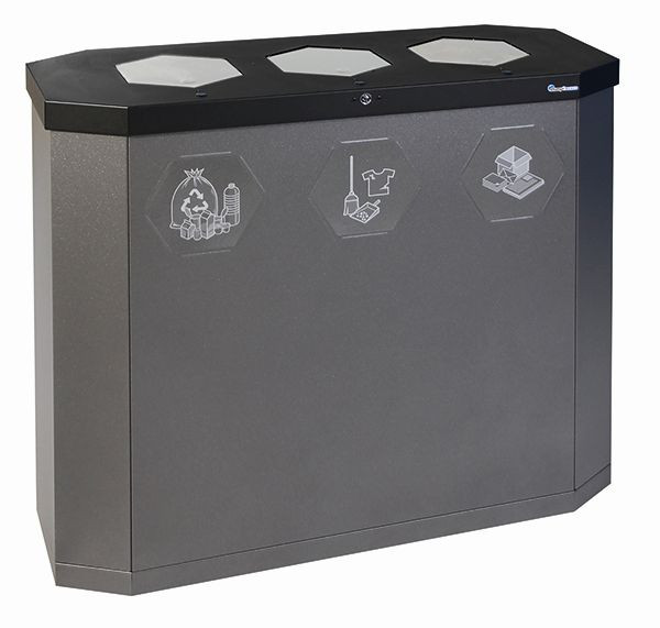 Station de recyclage intelligente Blunt Sixco 3, fer mica DB 703, 830x950x355 mm (HxLxP), 565-135-03