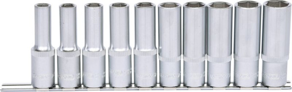 KS Tools Jeu de douilles hexagonales 1/2", longues, 10 pièces 10-19 mm, 917.0615