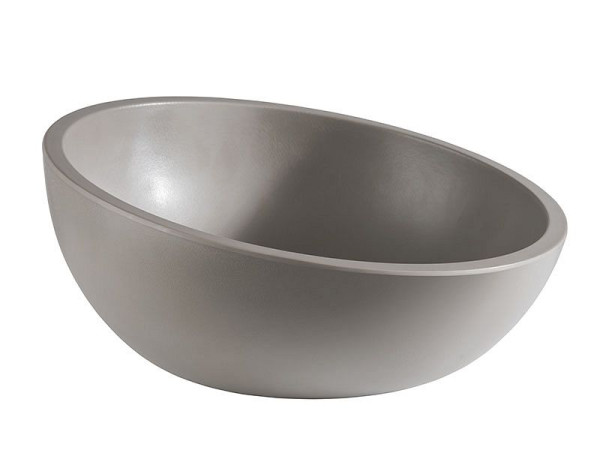 Bol APS -ELEMENT LOOK-, Ø 30 cm, hauteur : 8,5 / 14,5 cm, mélamine, 2,3 litres, couleur : aspect béton, avec pieds antidérapants, 84837