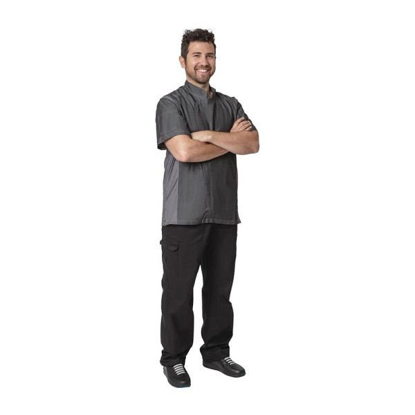 Chef Works Urban Delancy Veste de chef en denim, manches courtes gris S, BB270-S