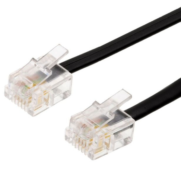 Câble de raccordement Helos 6P4C/6P4C, 4 fils, 3 m, 2 x RJ11, 14050