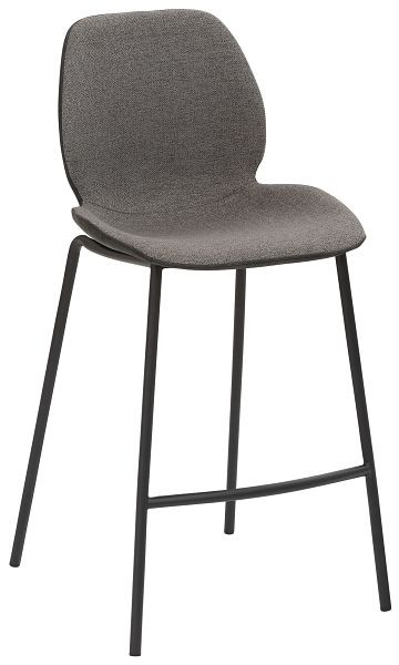 Mayer Sitzmöbel tabouret de comptoir mySOLO, revêtement d'assise cuir synthétique vintage noir/anthracite chiné, structure à quatre pieds noir, 1176_V3_524