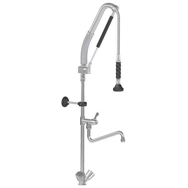Vaporisateur vaisselle Vaiotec TOPLINE avec bec orientable / 2 mitigeurs & tirette automatique - monotrou, 10538