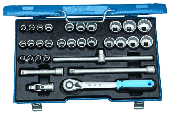 Jeu de clés à douilles GEDORE 1/2", pouce, 31 pièces, 2546043
