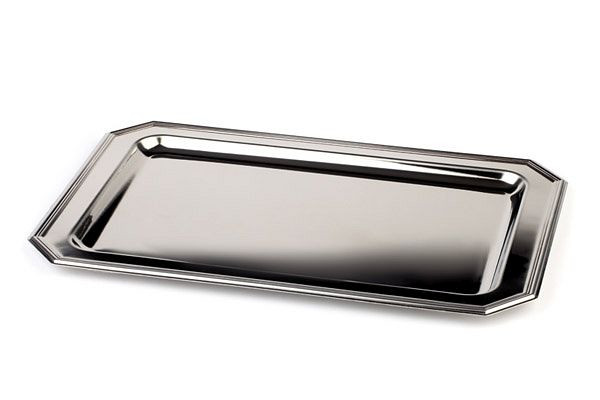 Plateau APS -ELEGANCE-, 48 x 30 cm, acier inoxydable, 02311