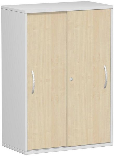 geramöbel panneau supérieur d'armoire à portes coulissantes 25 mm, avec pieds, verrouillable, 800x425x1182, érable/gris clair, S-383502-AL