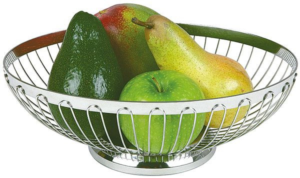 APS corbeille à pain et à fruits, ovale, 20 x 15 cm, hauteur : 7 cm, inox 18/8, 30210