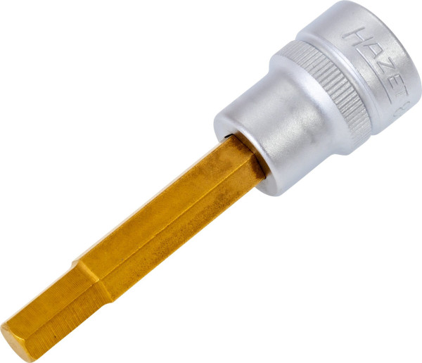 Douille tournevis Hazet, carré creux 10 mm, profil six pans creux, 7 mm, version courte avec moletage, 8801-7