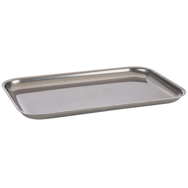 Plateau APS -VINTAGE-, 32 x 21,5 cm, hauteur : 2 cm, acier inoxydable, aspect acier inoxydable antique, 30134