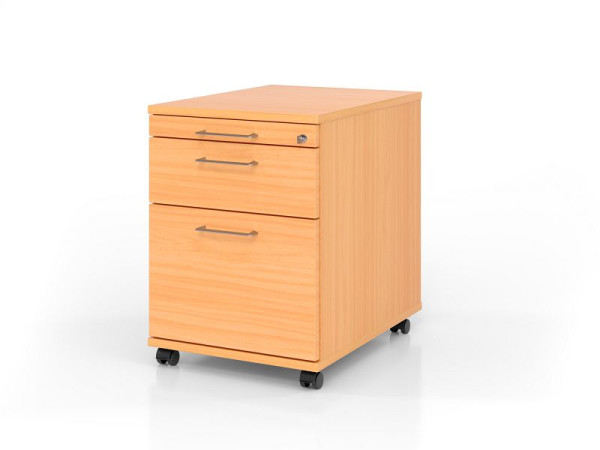 Roll-conteneur Hammerbacher AC20 BS, profondeur 58, corps : hêtre / façade : hêtre, 42,8 x 58 x 59 cm, 1/3/6 HE, VAC20/6/6/BS