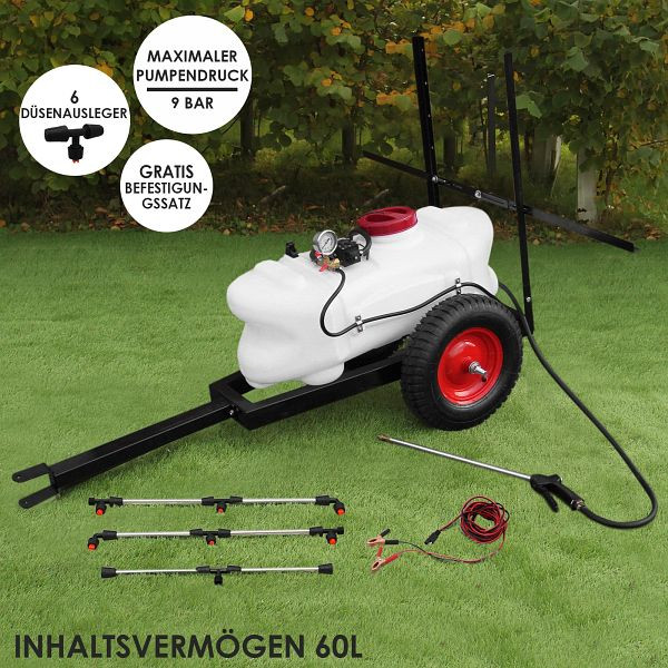 Remorque pulvérisateur Monster 60L, pulvérisateur de plantes 12V, 26900