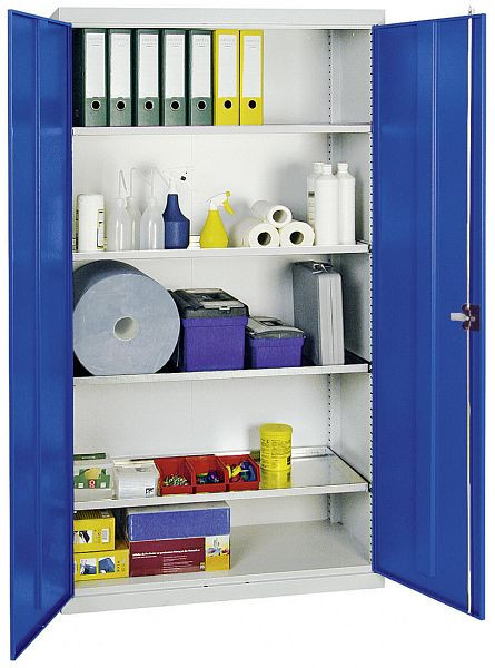 armoire à outils et matériaux contondants série 2000, 7035/5010, 4 étagères partout, 2008074