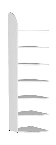 Kerkmann panneau d'angle DANTE 2600 mm 7 étagères d'angle, blanc, 50971910