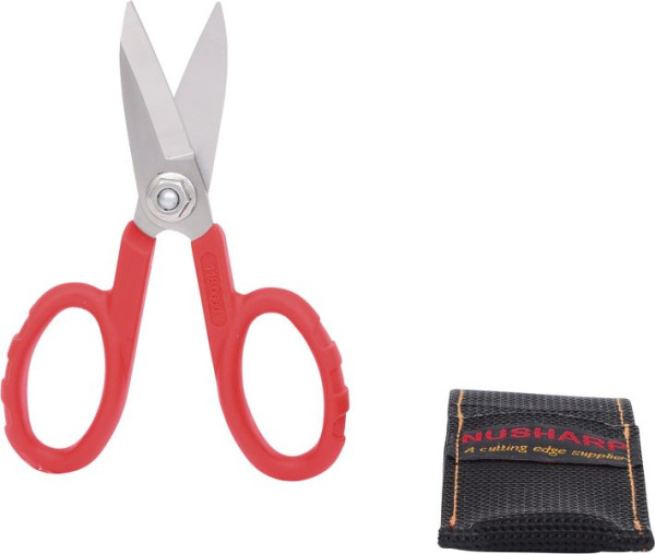 Ciseaux d'atelier universels KS Tools, 140 mm, avec pochette de ceinture, 118.0060