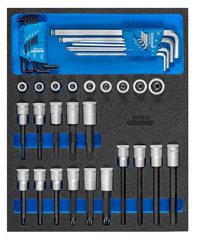 GEDORE CT2-ITX19 jeu d'embouts de tournevis 1/2" en module CT 41 pièces, 3109119