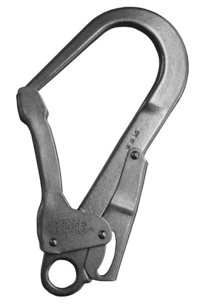 Mousqueton tubulaire Funcke FS60, mousqueton à crochet tubulaire en aluminium, largeur d'ouverture : 50,8 mm, 70020132
