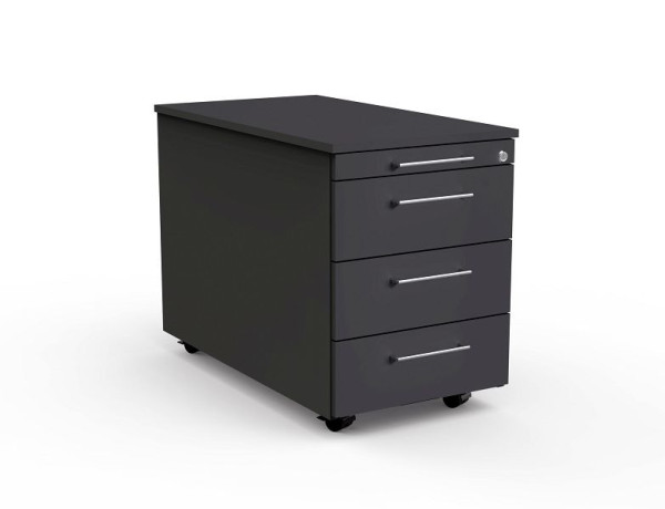 Conteneur roulant Kerkmann avec serrure centrale, 1 tiroir, Artline, L 420 x P 800 x H 540 mm, anthracite, 12746713