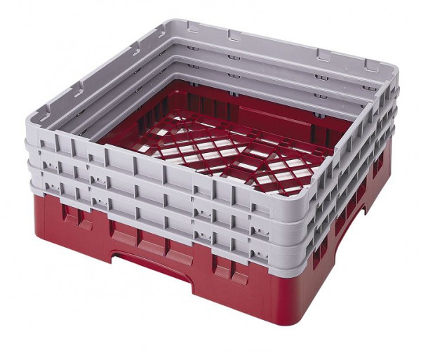 Panier de rinçage Cambro Panier de base Camrack® avec 3 rallonges, Couleur : Cranberry, BR712416