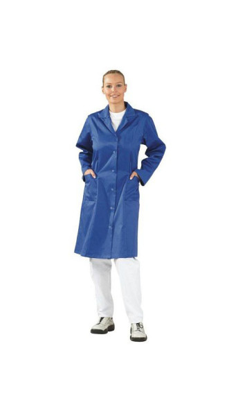 Manteau professionnel femme Planam tissu mélangé manches longues, bleu bleuet, taille 38, 1601038