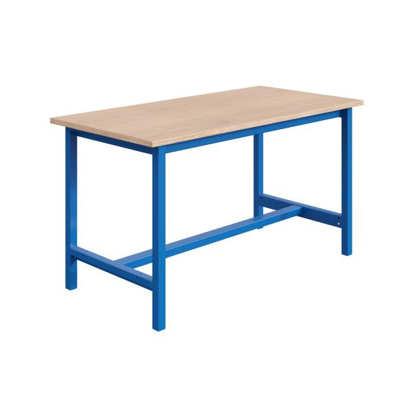 Etabli SOFAME PTH L 1200 x P 750 x H 824 mm, plan de travail multiplex 24 mm, bleu ciel RAL 5015, W010020016BI