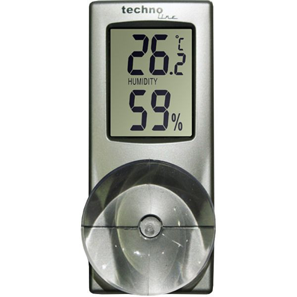 Thermomètre de fenêtre Technoline avec ventouse pour intérieur et extérieur, WS 7025