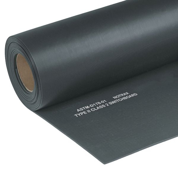 Notrax Tapis de tableau électrique Classe 2 Tapis de protection isolants 830, Noir, 91 cm, Vendu au mètre, 830C0036BL