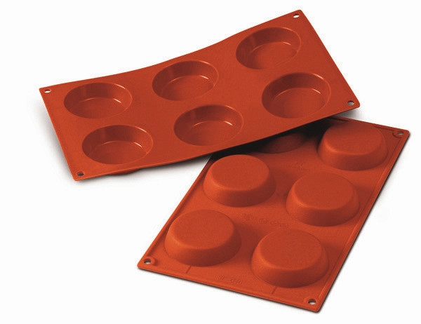 Moule à pâtisserie en silicone Schneider Flan Large, 6 x 72 ml, Ø 80 mm, hauteur : 18 mm, 115225