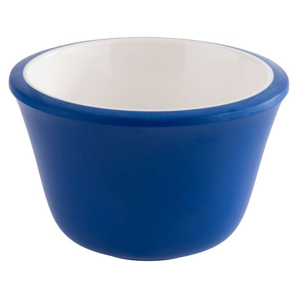 Bols à trempette APS, lot de 6, Ø 6 x 4 cm, 40 ml, mélamine, intérieur : blanc, extérieur : bleu, 85243
