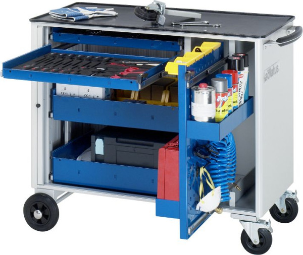 Chariot à outils RAU série adlatus modèle 10240, L1025 x P520 x H890 mm, avec support métallique, 02-10240.11