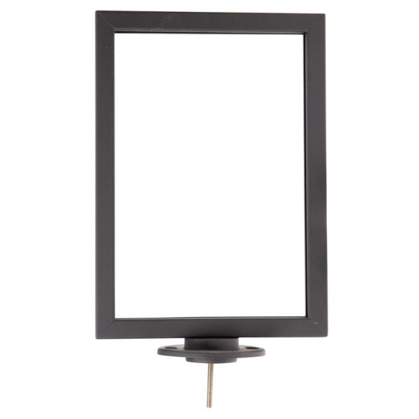 Tableau d'information ALLPAX STOPPO, haut, pour poteaux avec cordons, A4, noir, 10002117;606