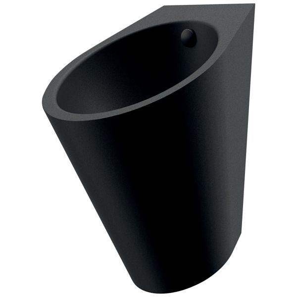 KEMMLIT urinoir FINO, raccord d'eau de chasse arrière noir, 252.658