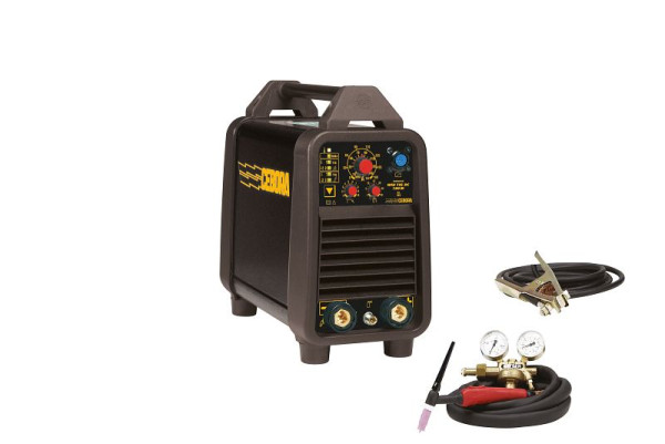 Poste à souder professionnel TIG DC Inverter ELMAG 'PFC', ELMAG WIN TIG 'DC' 180 M - ECO SET sans cylindre en acier, 00326