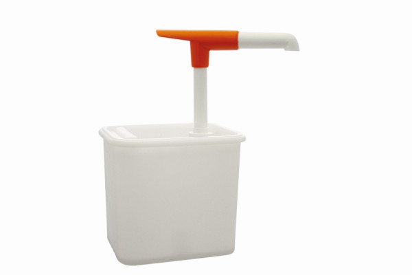 Distributeur doseur à bouton-poussoir Schneider avec couvercle en plastique, 2L-120x155x155 mm avec pompe, 154710