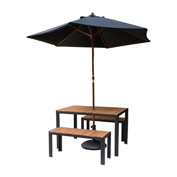 Bancs boléro en acier et bois d'acacia 100cm, UE : 2 pièces, DS154