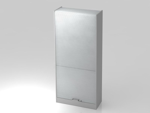 Armoire à volets roulants Hammerbacher verticale 90 cm, poignée chromée 5OH gris/argent, 90x40x200,4 cm (LxPxH), VSET90/5/S/CE