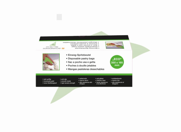 Poche à douille Schneider EW, ECO, pointe fermée, 350 x 195 mm, 70 µ, roulée, couleur vert, paquet : 100 pièces/carton, 391800