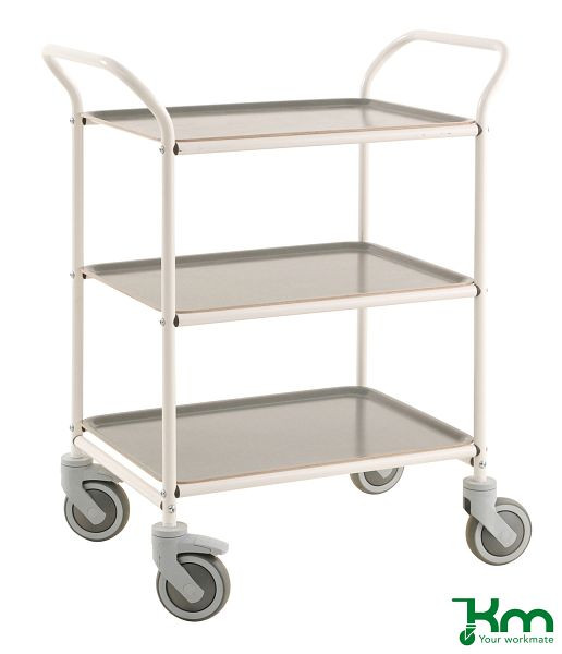 Chariot à plateaux Kongamek, blanc / gris anthracite, KM1620-VA