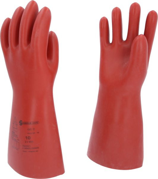 KS Tools Gant de protection pour électricien avec protection mécanique, taille 10, classe 2, rouge, 117.0075